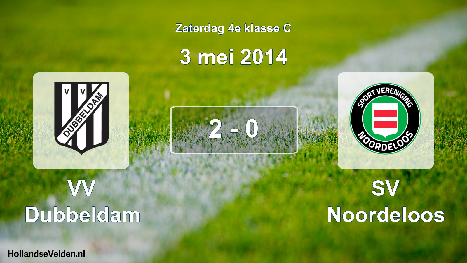 Total number of matches played: VV Dubbeldam - SV Noordeloos 2 - 0 (3 May 2014)