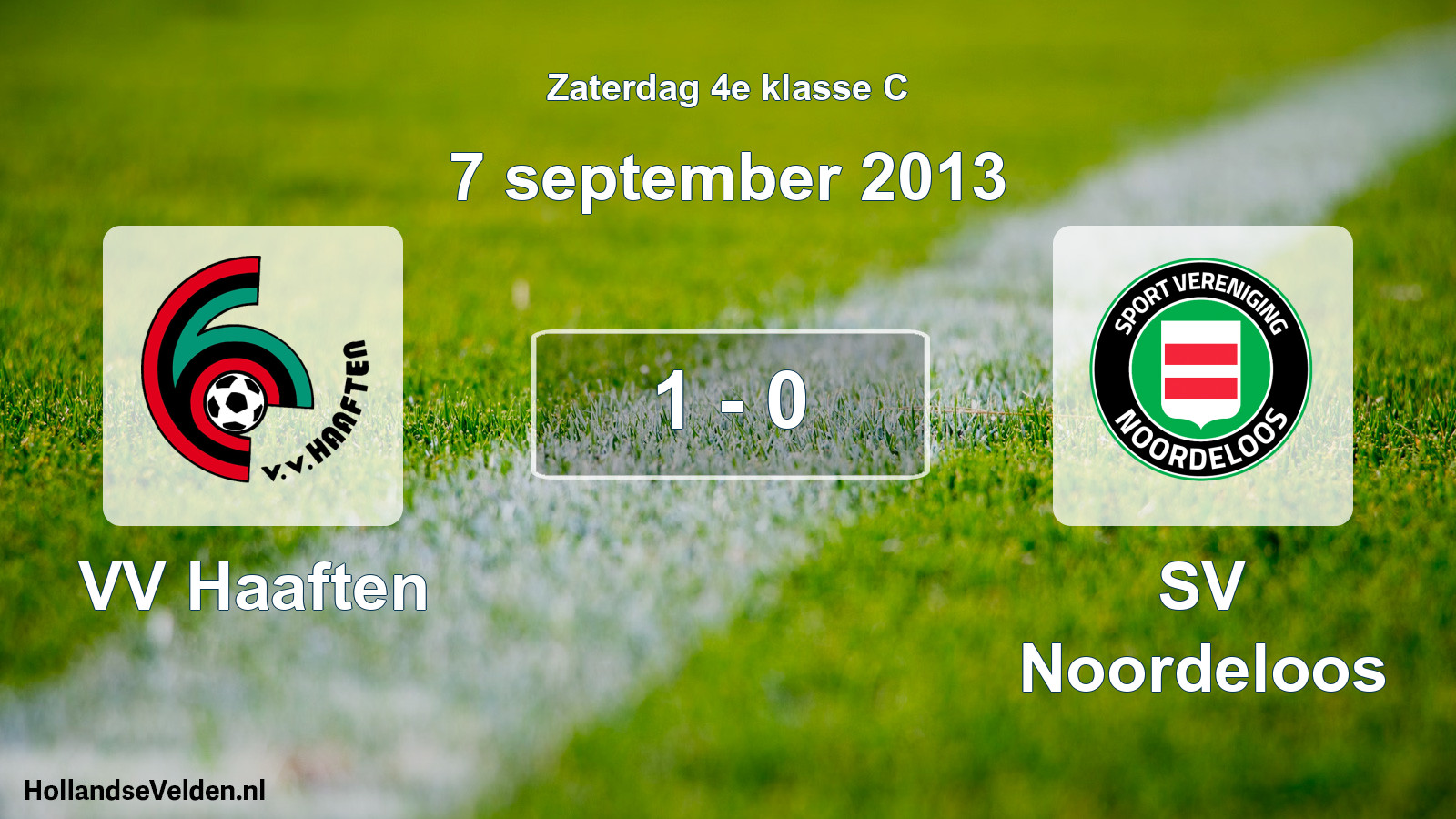 Total number of matches played: VV Haaften - SV Noordeloos 1 - 0 (7 September 2013)