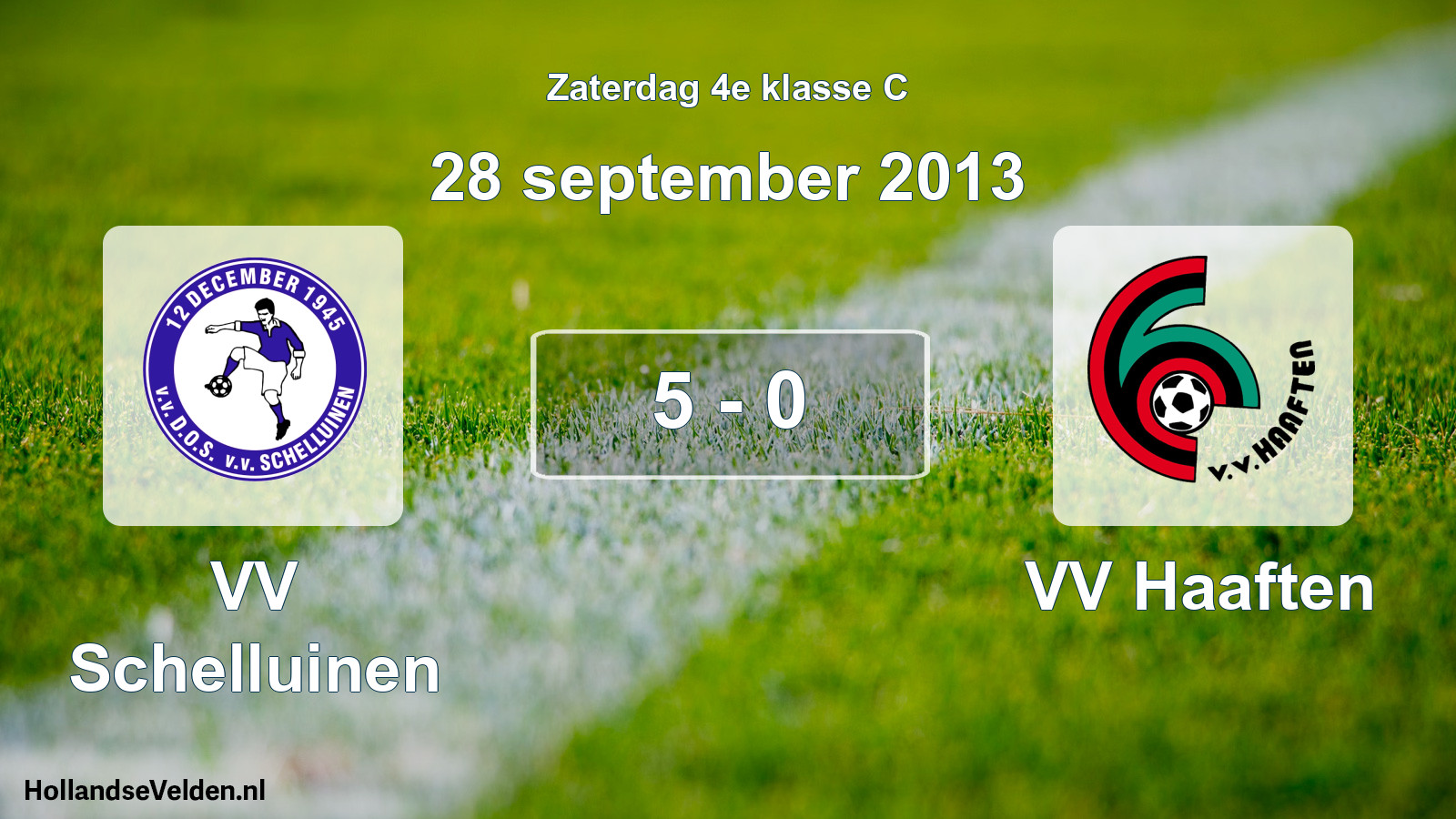 Total number of matches played: VV Schelluinen - VV Haaften 5 - 0 (28 September 2013)