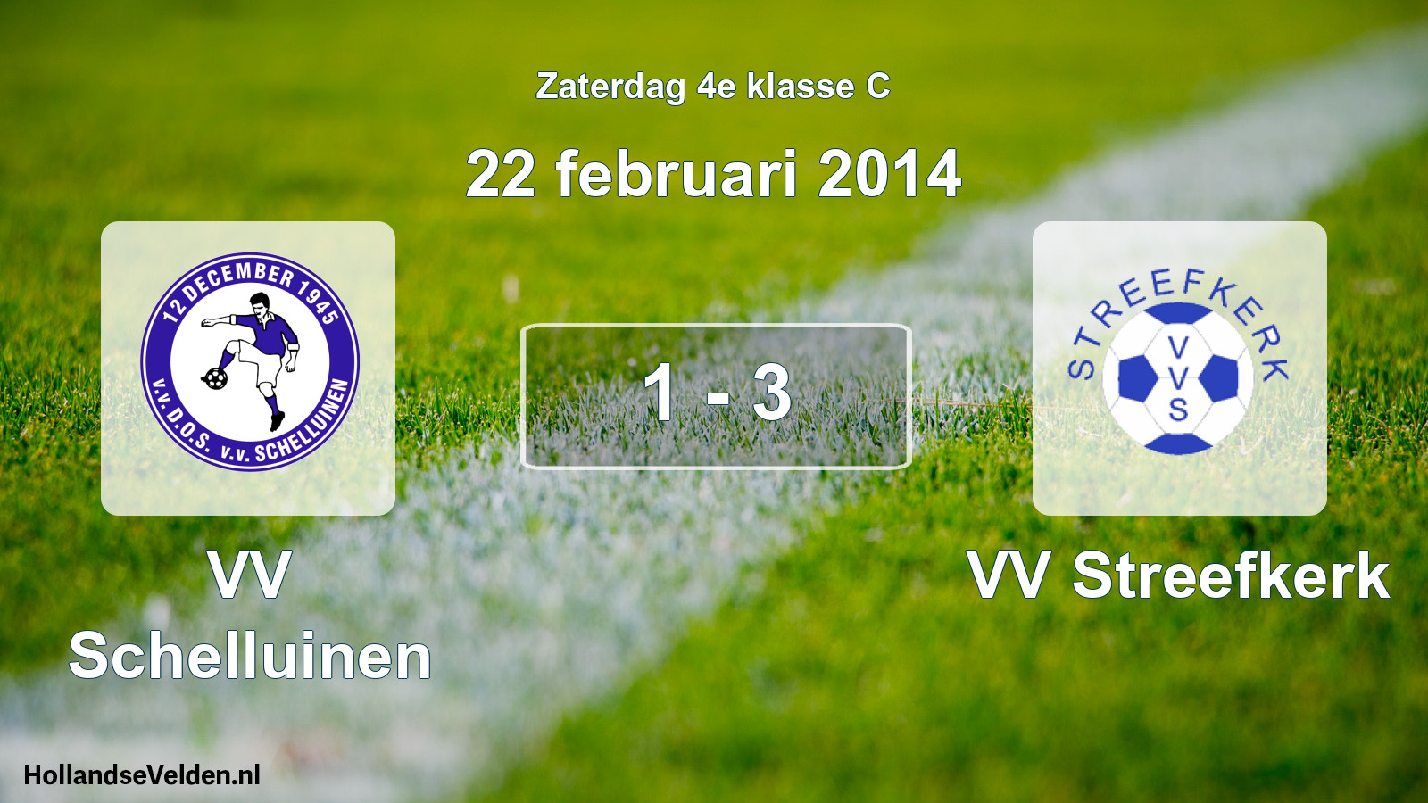 Total number of matches played: VV Schelluinen - VV Streefkerk 1 - 3 (22 February 2014)