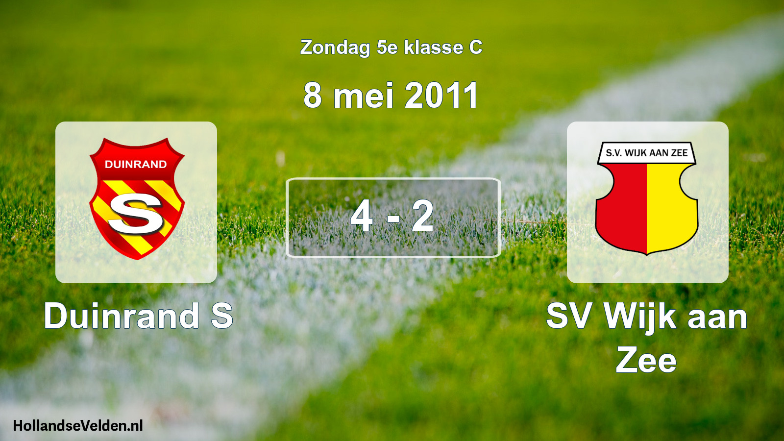 Total number of matches played: Duinrand S - SV Wijk aan Zee 4 - 2 (8 May 2011)