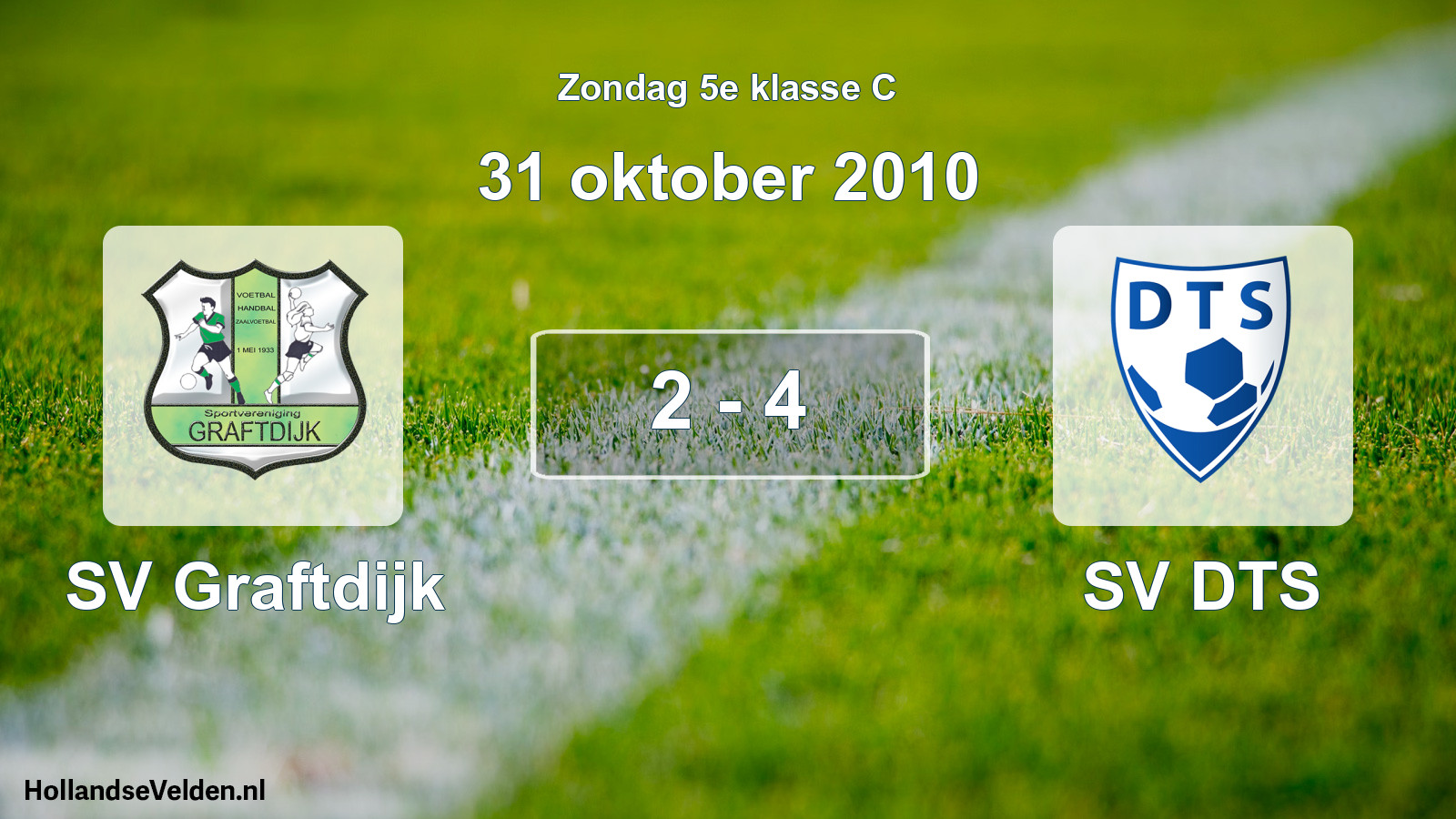 Total number of matches played: SV Graftdijk - SV DTS 2 - 4 (31 October 2010)