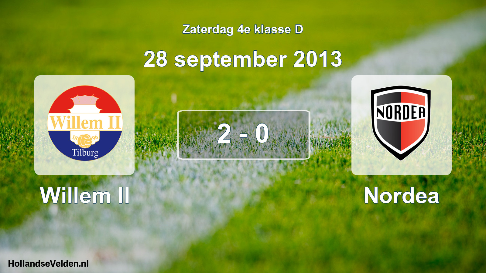 Total number of matches played: Willem II - Nordea 2 - 0 (28 September 2013)