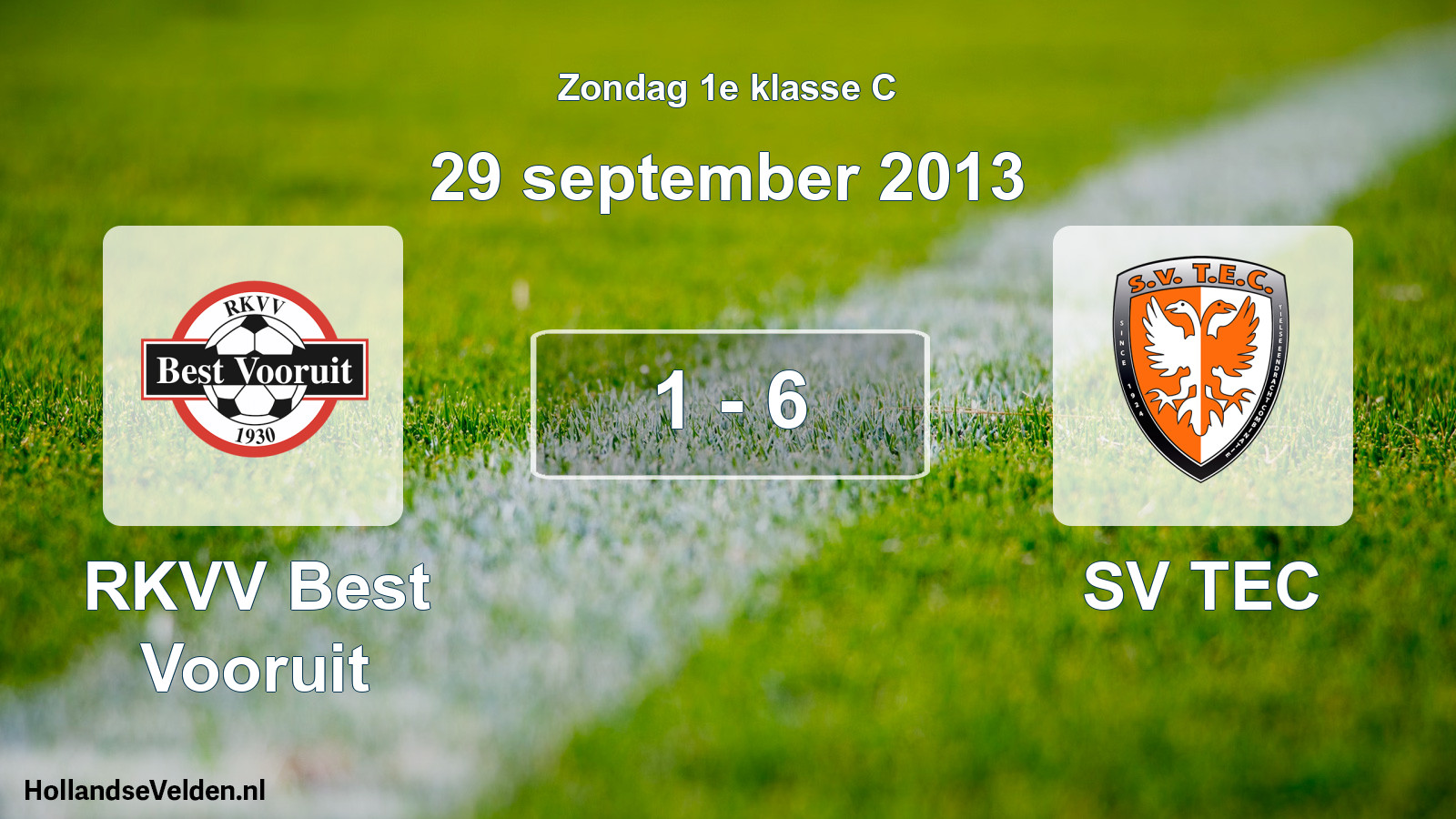Total number of matches played: RKVV Best Vooruit - SV TEC 1 - 6 (29 September 2013)