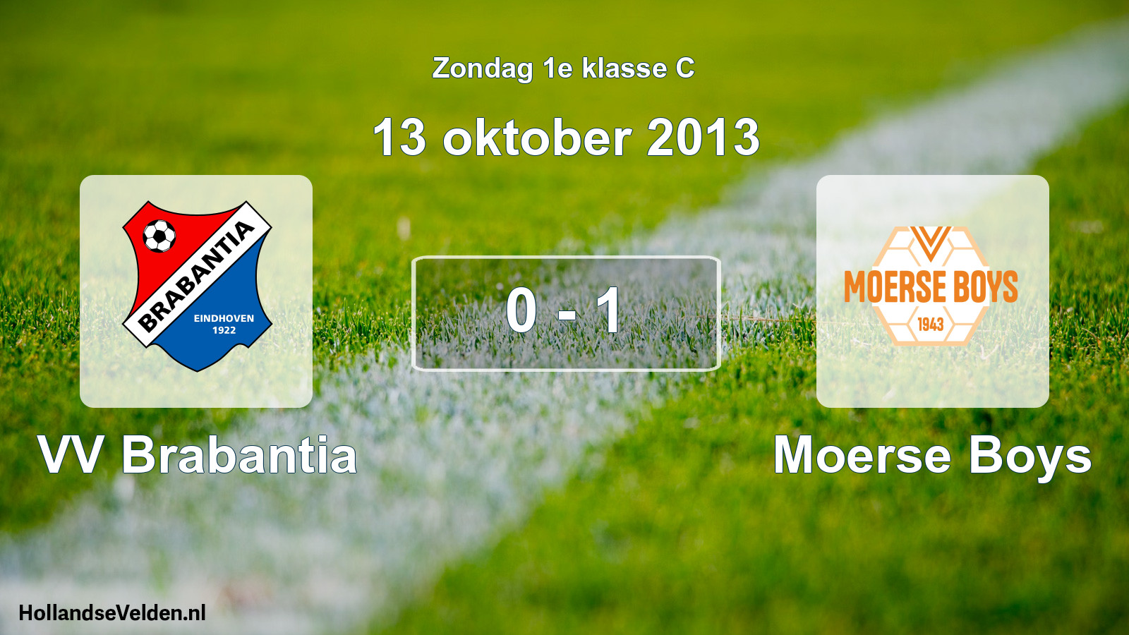 Total number of matches played: VV Brabantia - Moerse Boys 0 - 1 (13 October 2013)