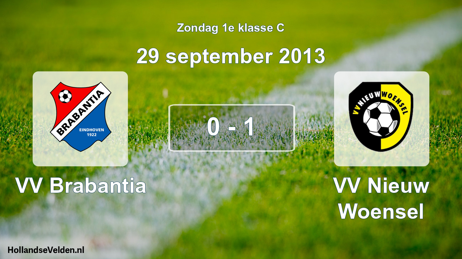 Total number of matches played: VV Brabantia - VV Nieuw Woensel 0 - 1 (29 September 2013)