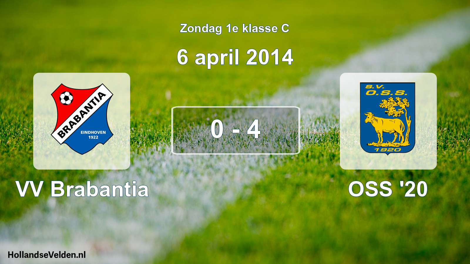 Total number of matches played: VV Brabantia - OSS '20 0 - 4 (6 April 2014)