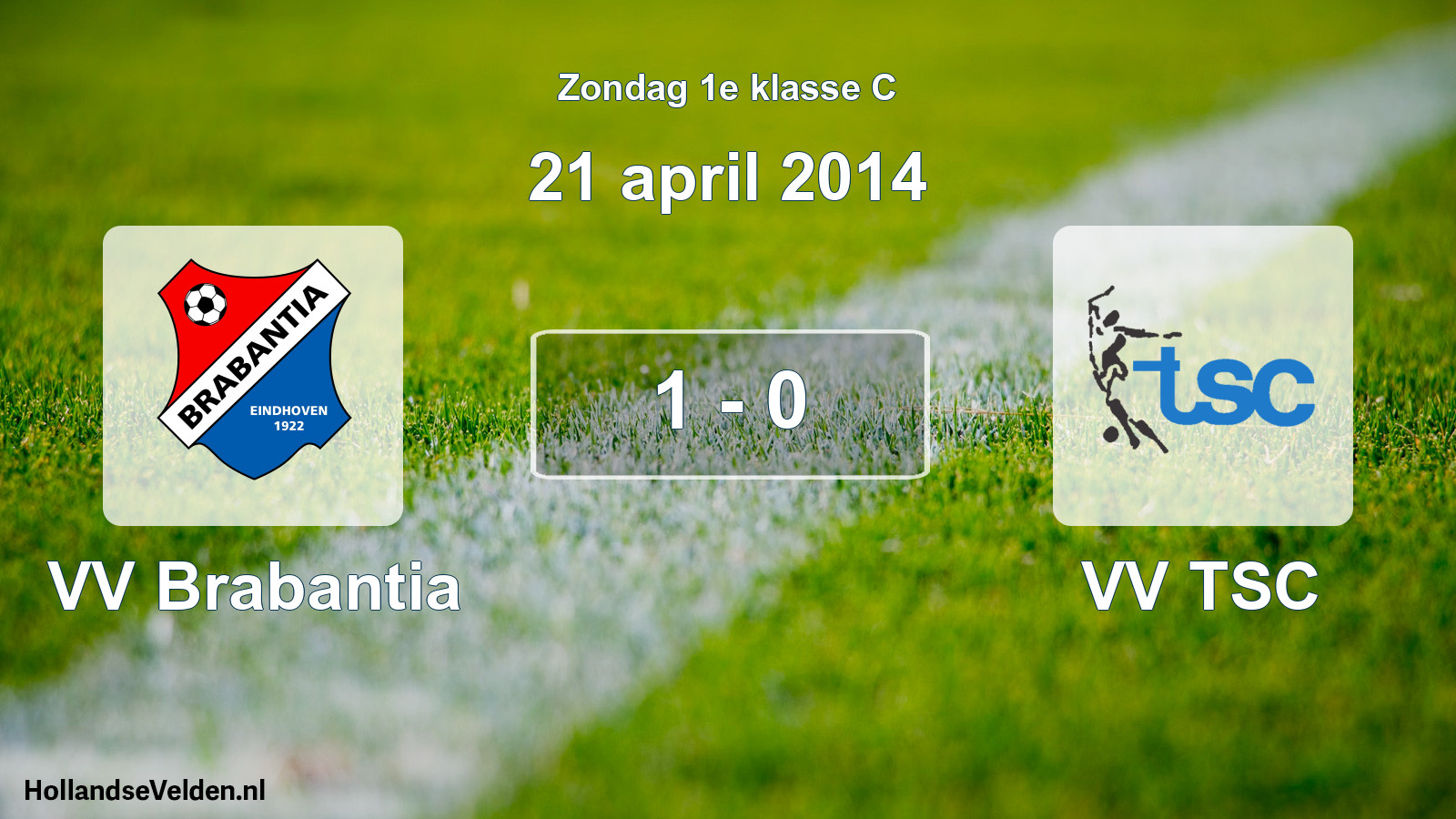 Total number of matches played: VV Brabantia - VV TSC 1 - 0 (21 April 2014)
