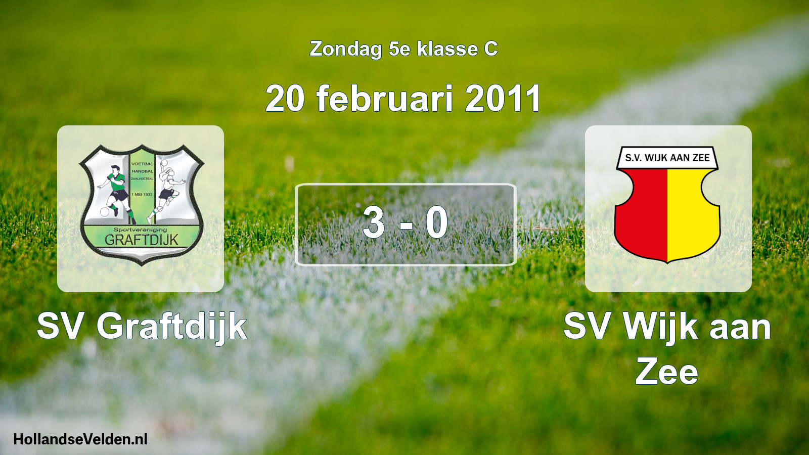 Total number of matches played: SV Graftdijk - SV Wijk aan Zee 3 - 0 (20 February 2011)