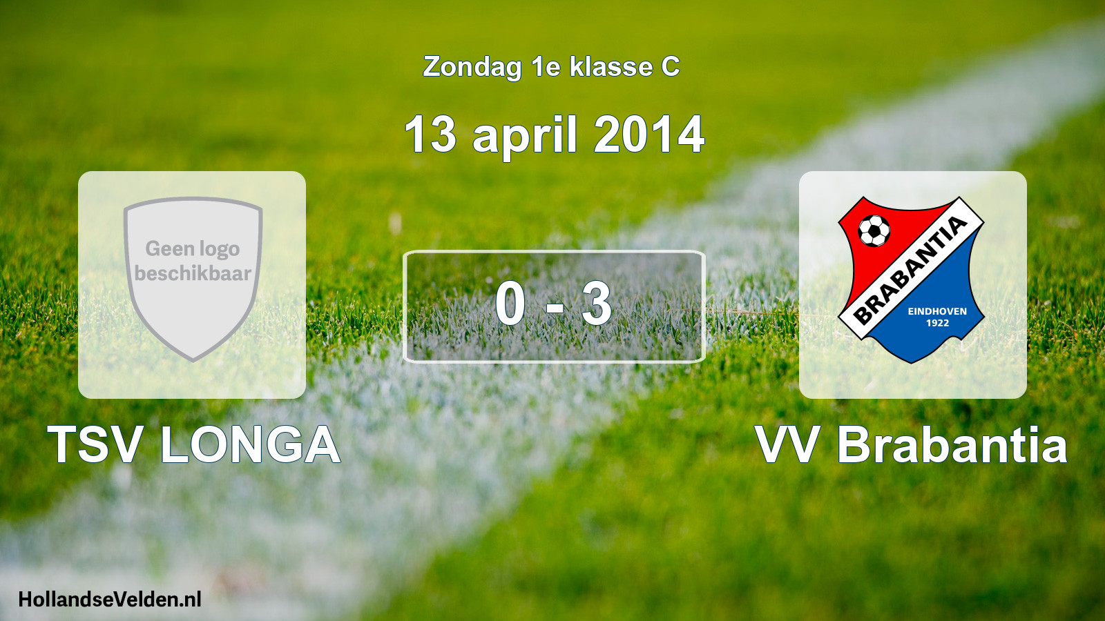 Total number of matches played: TSV LONGA - VV Brabantia 0 - 3 (13 April 2014)