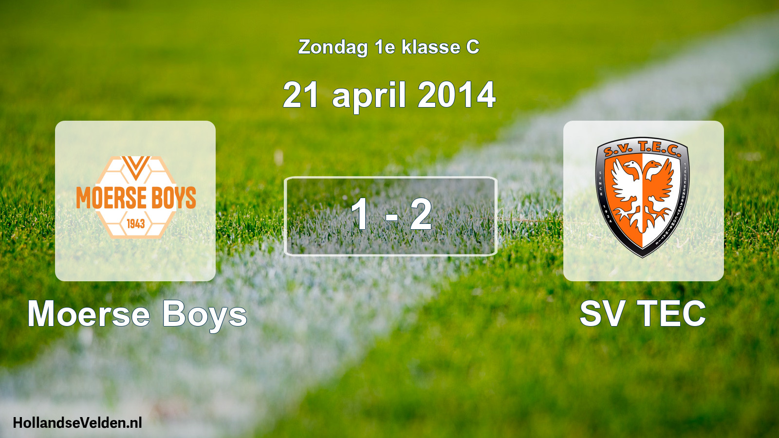 Total number of matches played: Moerse Boys - SV TEC 1 - 2 (21 April 2014)