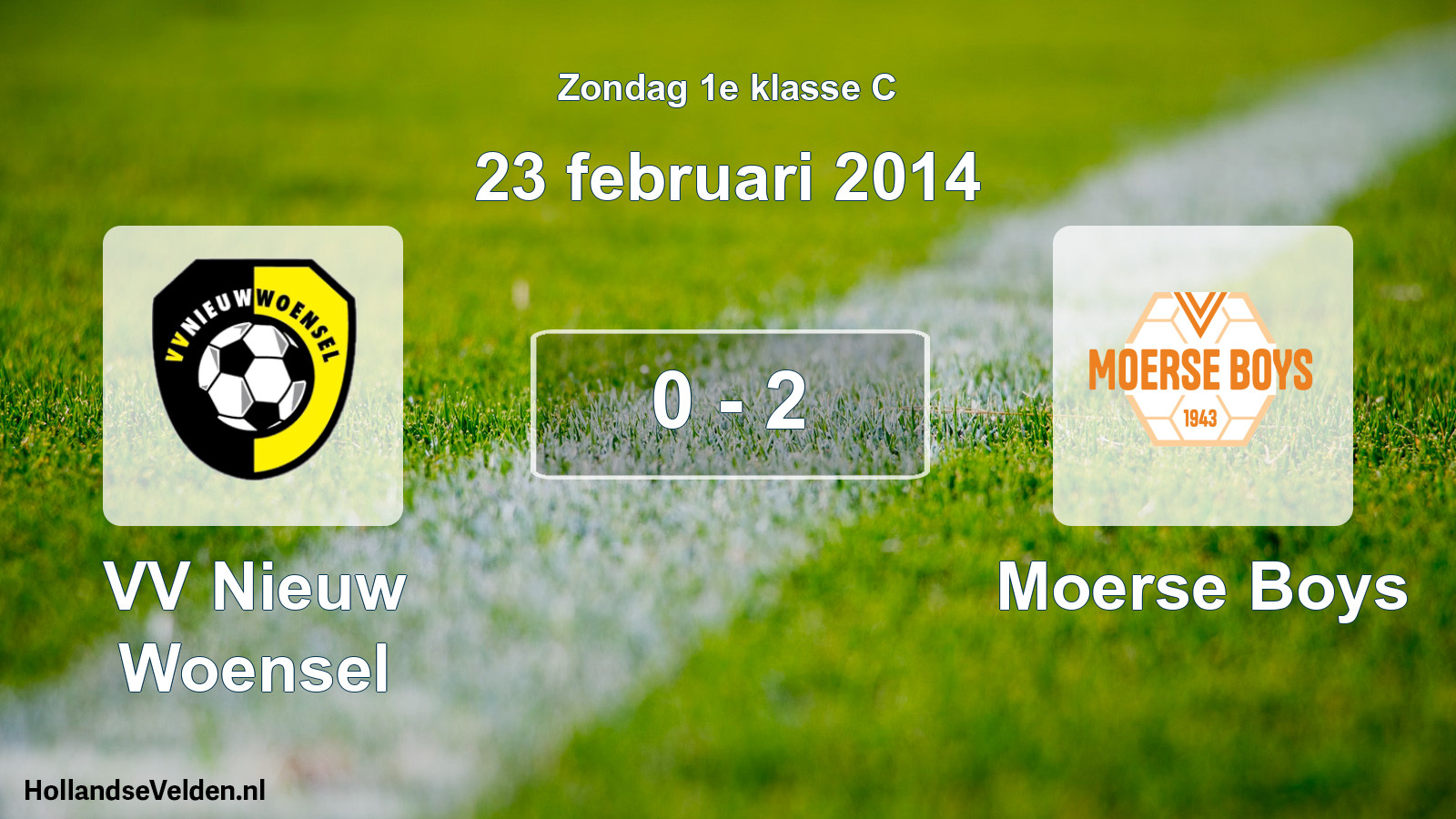 Total number of matches played: VV Nieuw Woensel - Moerse Boys 0 - 2 (23 February 2014)