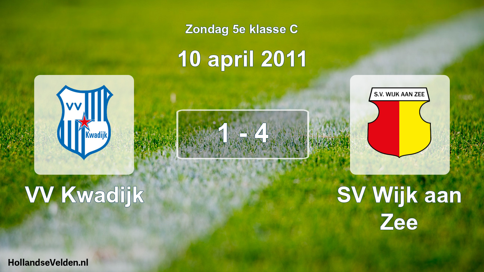 Total number of matches played: VV Kwadijk - SV Wijk aan Zee 1 - 4 (10 April 2011)