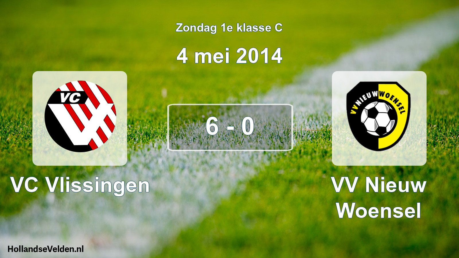 Total number of matches played: VC Vlissingen - VV Nieuw Woensel 6 - 0 (4 May 2014)