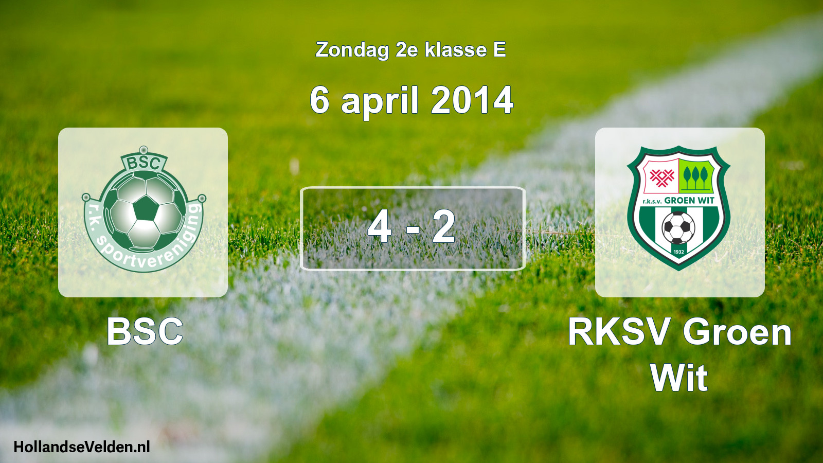 Total number of matches played: BSC - RKSV Groen Wit 4 - 2 (6 April 2014)