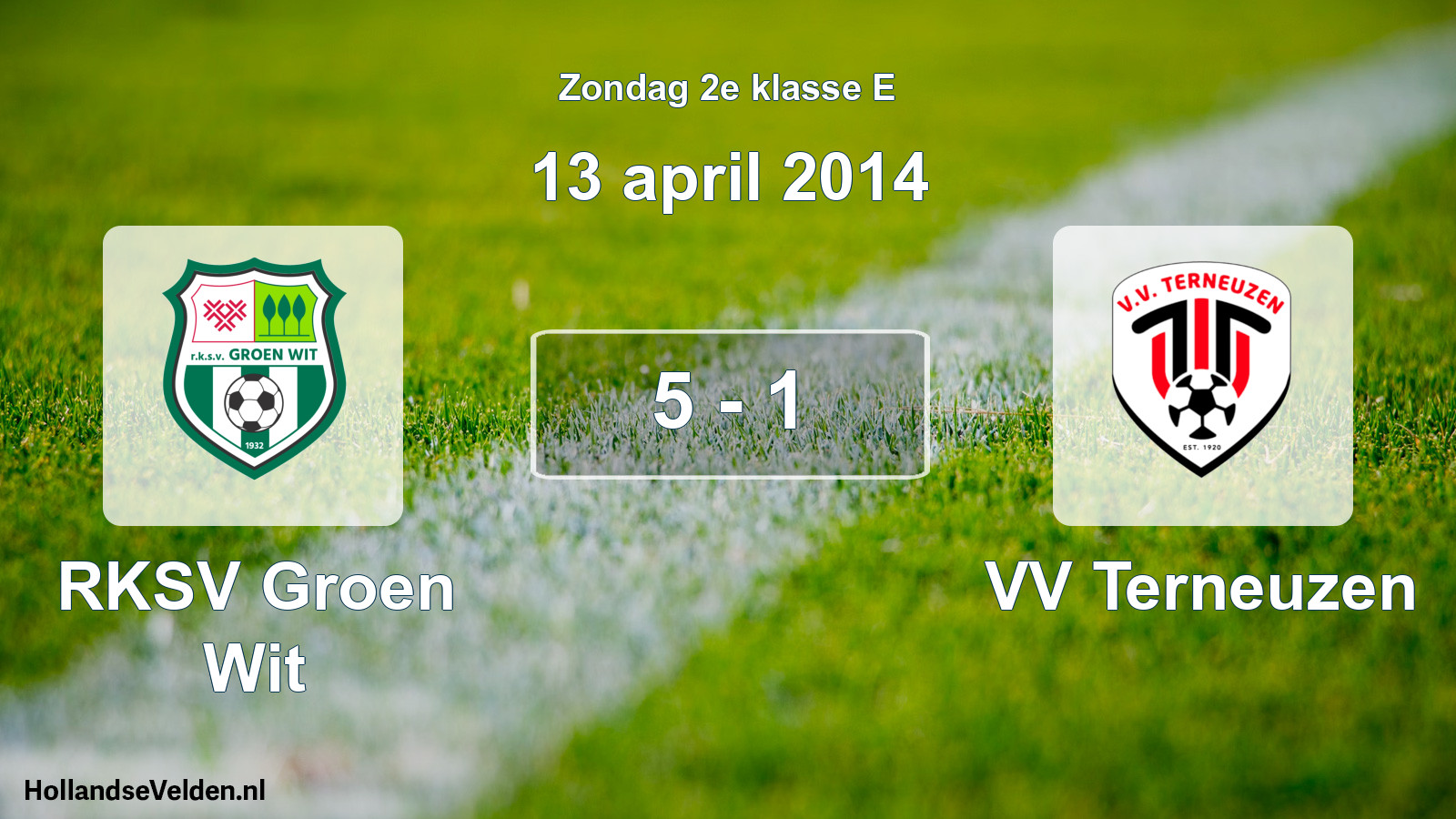 Total number of matches played: RKSV Groen Wit - VV Terneuzen 5 - 1 (13 April 2014)