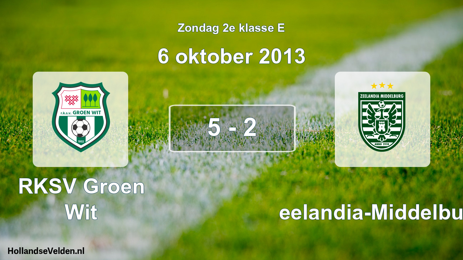 Total number of matches played: RKSV Groen Wit - Zeelandia-Middelburg 5 - 2 (6 October 2013)