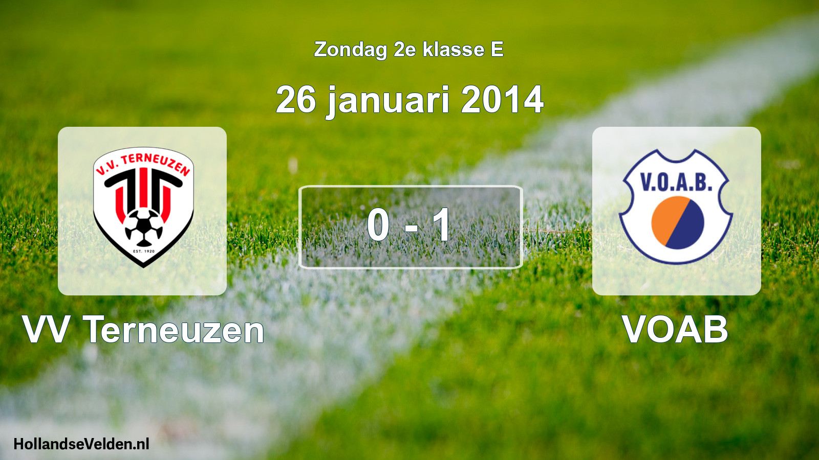Total number of matches played: VV Terneuzen - VOAB 0 - 1 (26 January 2014)