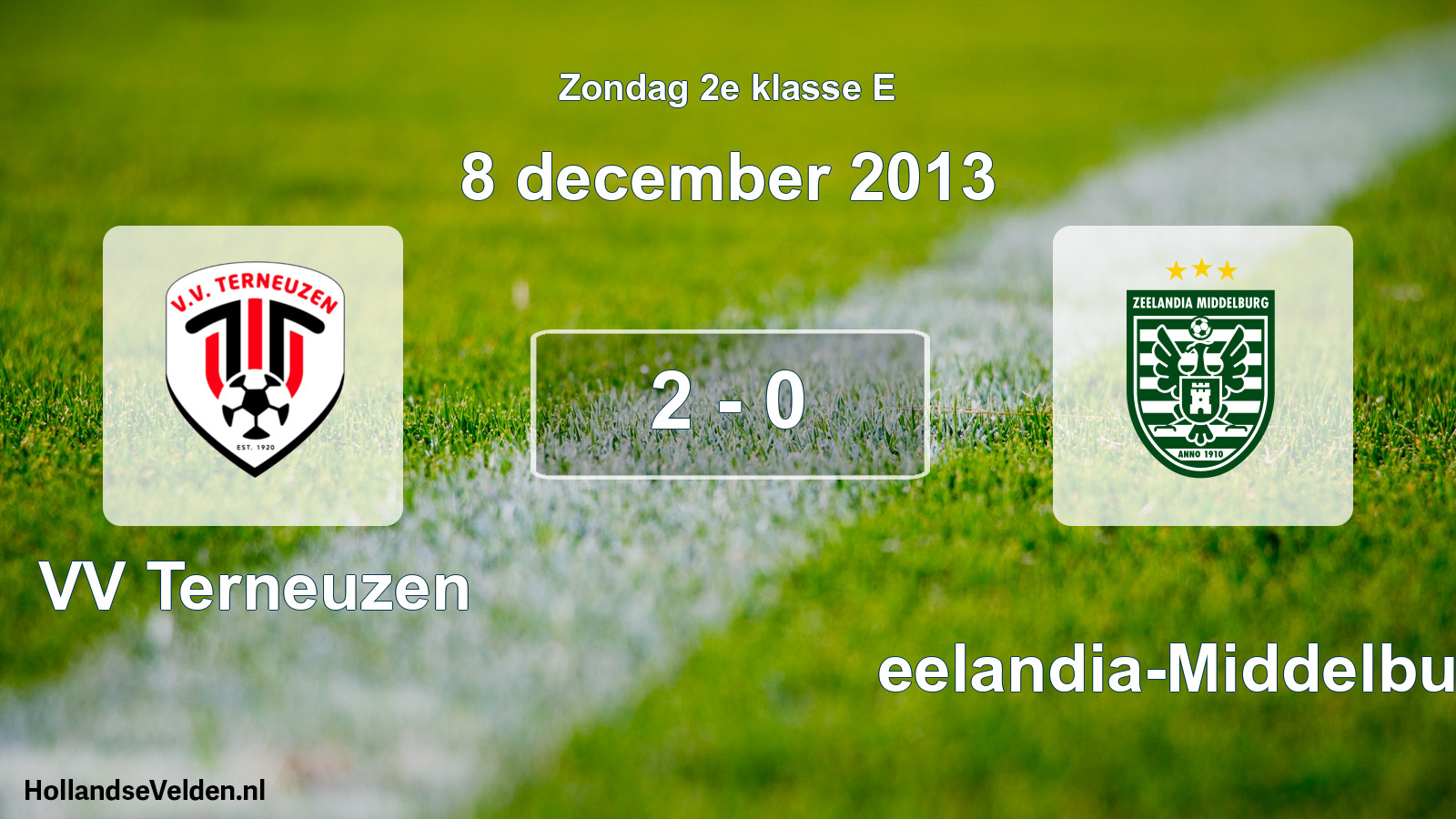 Total number of matches played: VV Terneuzen - Zeelandia-Middelburg 2 - 0 (8 December 2013)