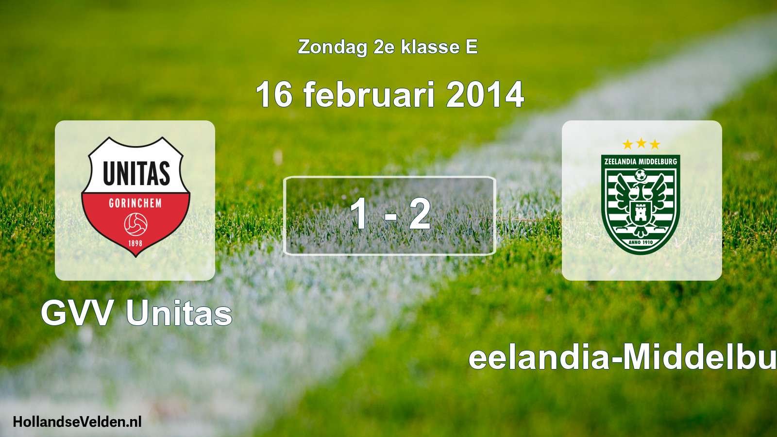 Total number of matches played: GVV Unitas - Zeelandia-Middelburg 1 - 2 (16 February 2014)
