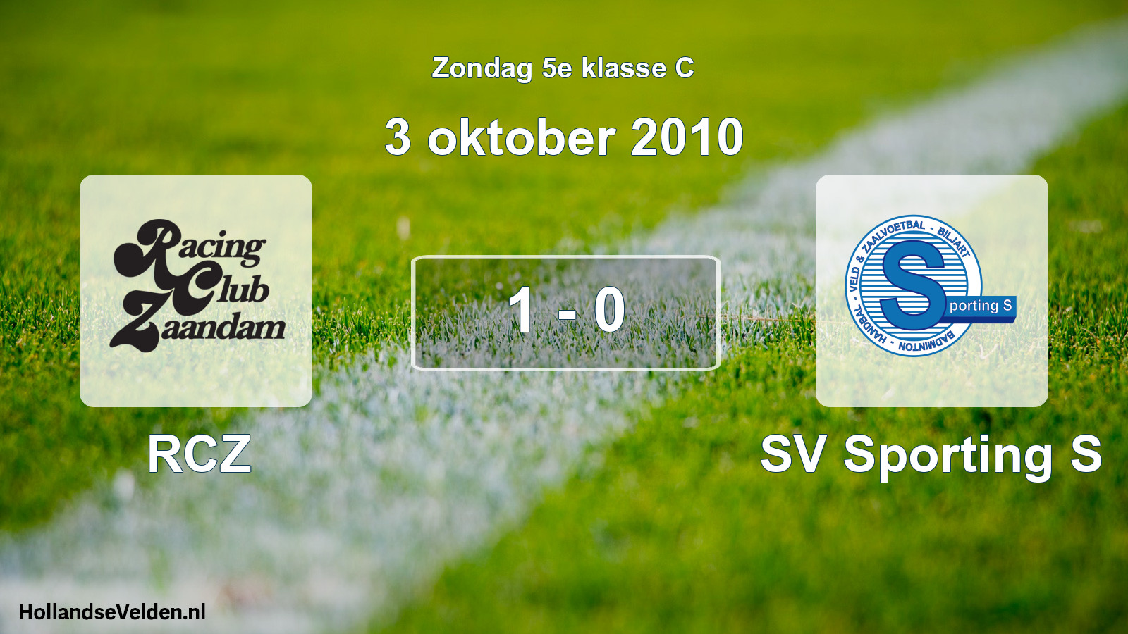 Total number of matches played: RCZ - SV Sporting S 1 - 0 (3 October 2010)