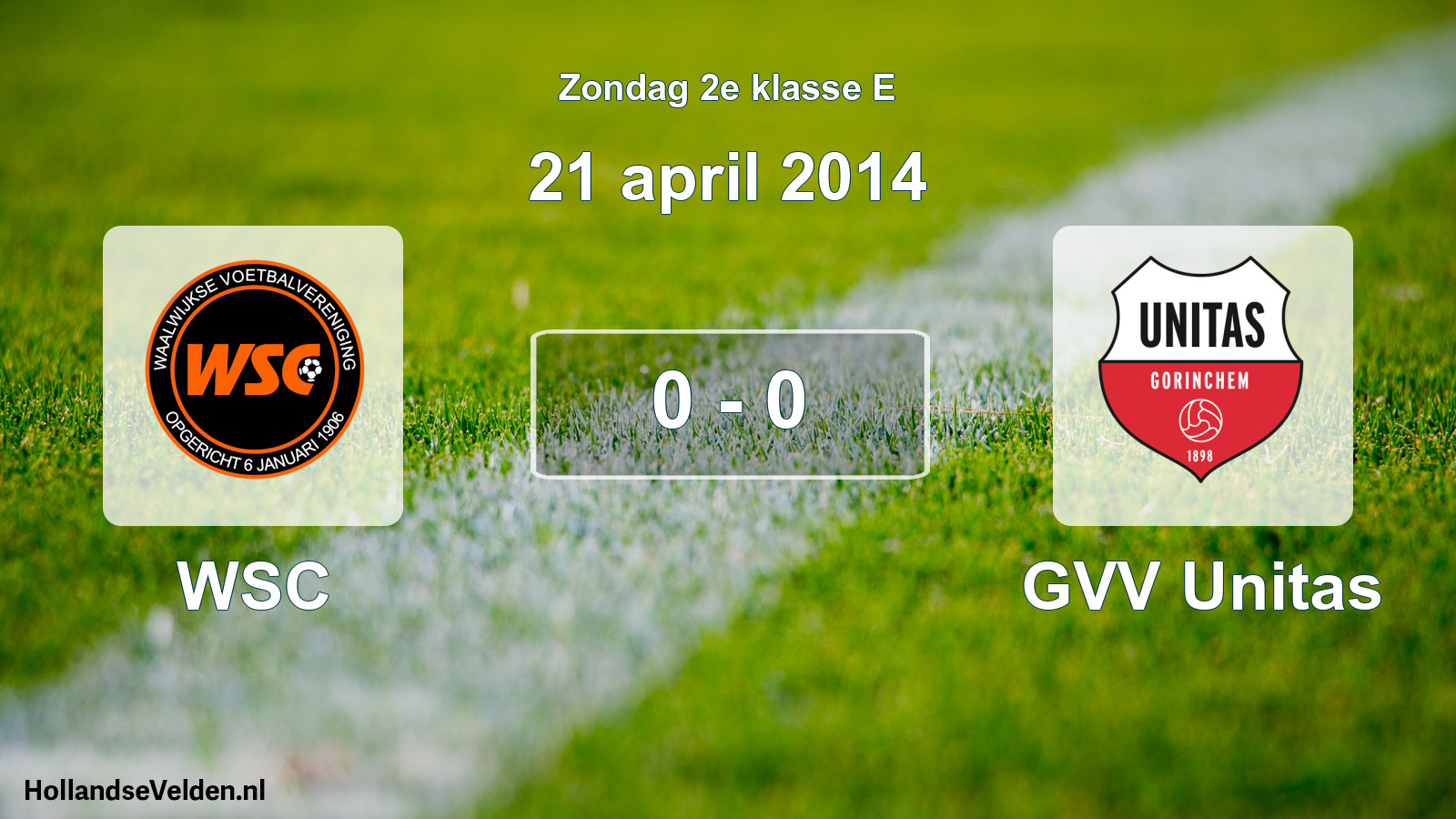 Total number of matches played: WSC - GVV Unitas 0 - 0 (21 April 2014)