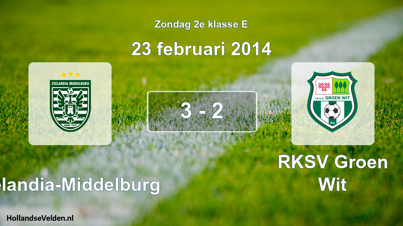 Total number of matches played: Zeelandia-Middelburg - RKSV Groen Wit 3 - 2 (23 February 2014)