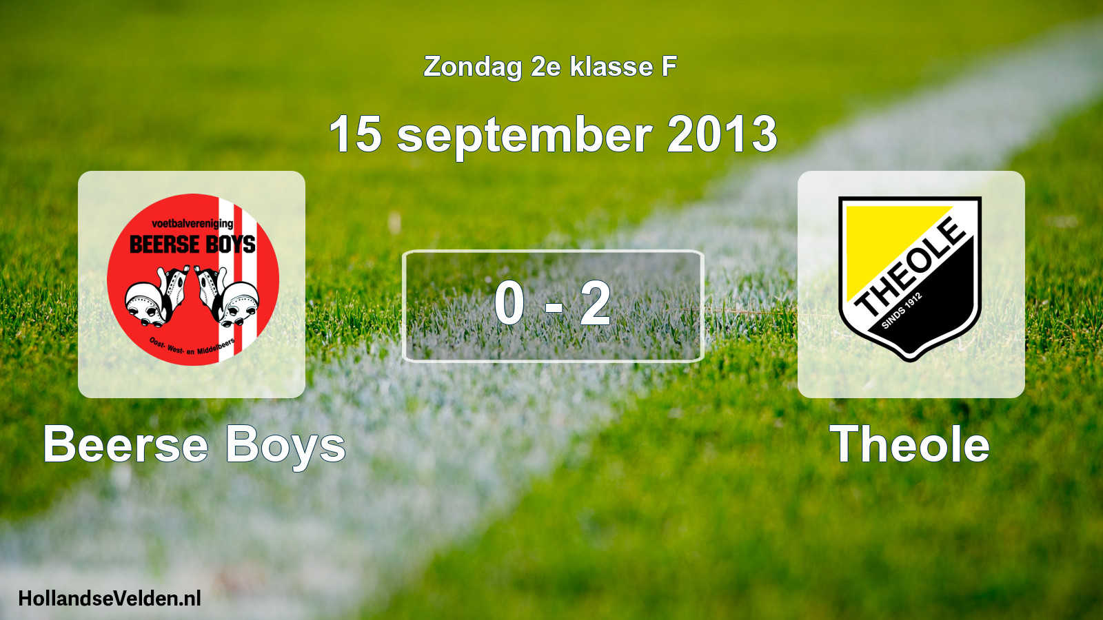 Total number of matches played: Beerse Boys - Theole 0 - 2 (15 September 2013)