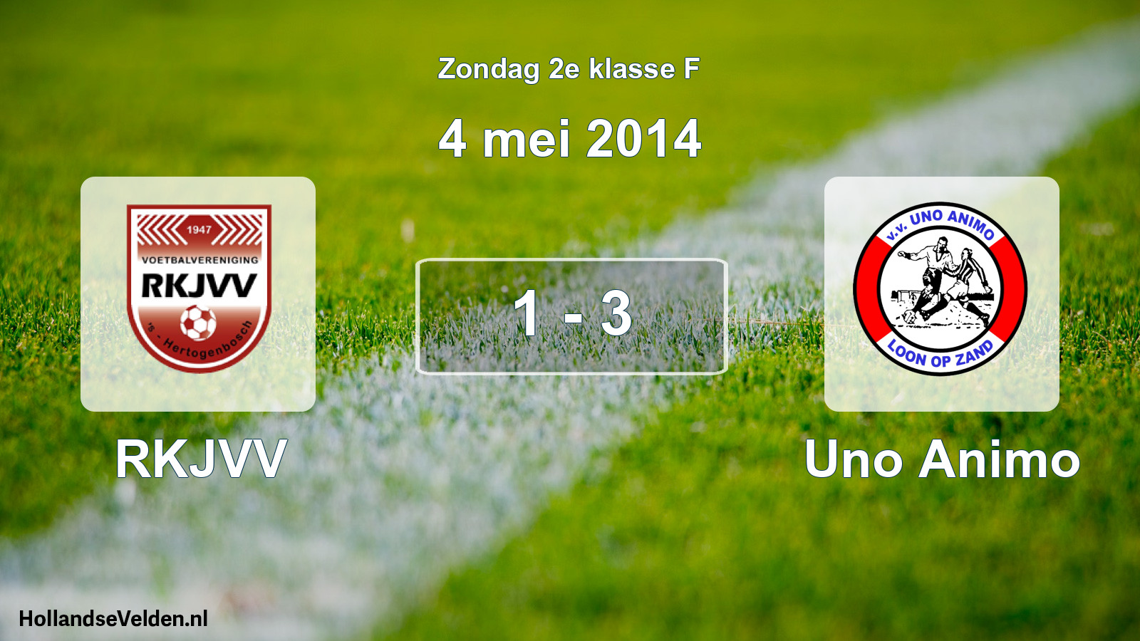 Total number of matches played: RKJVV - Uno Animo 1 - 3 (4 May 2014)