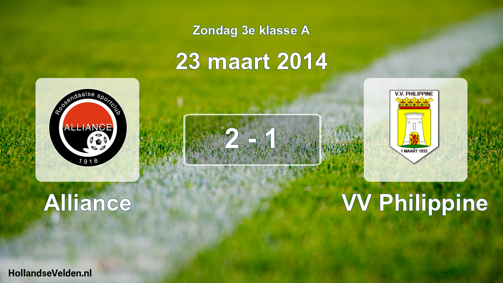 Total number of matches played: Alliance - VV Philippine 2 - 1 (23 March 2014)