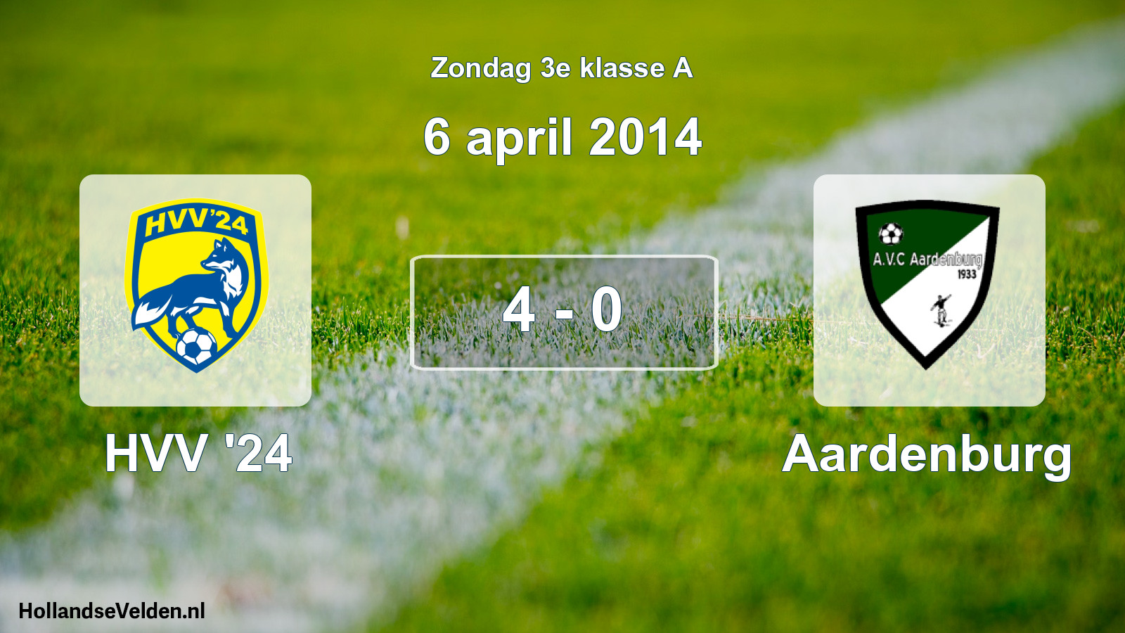 Total number of matches played: HVV '24 - Aardenburg 4 - 0 (6 April 2014)