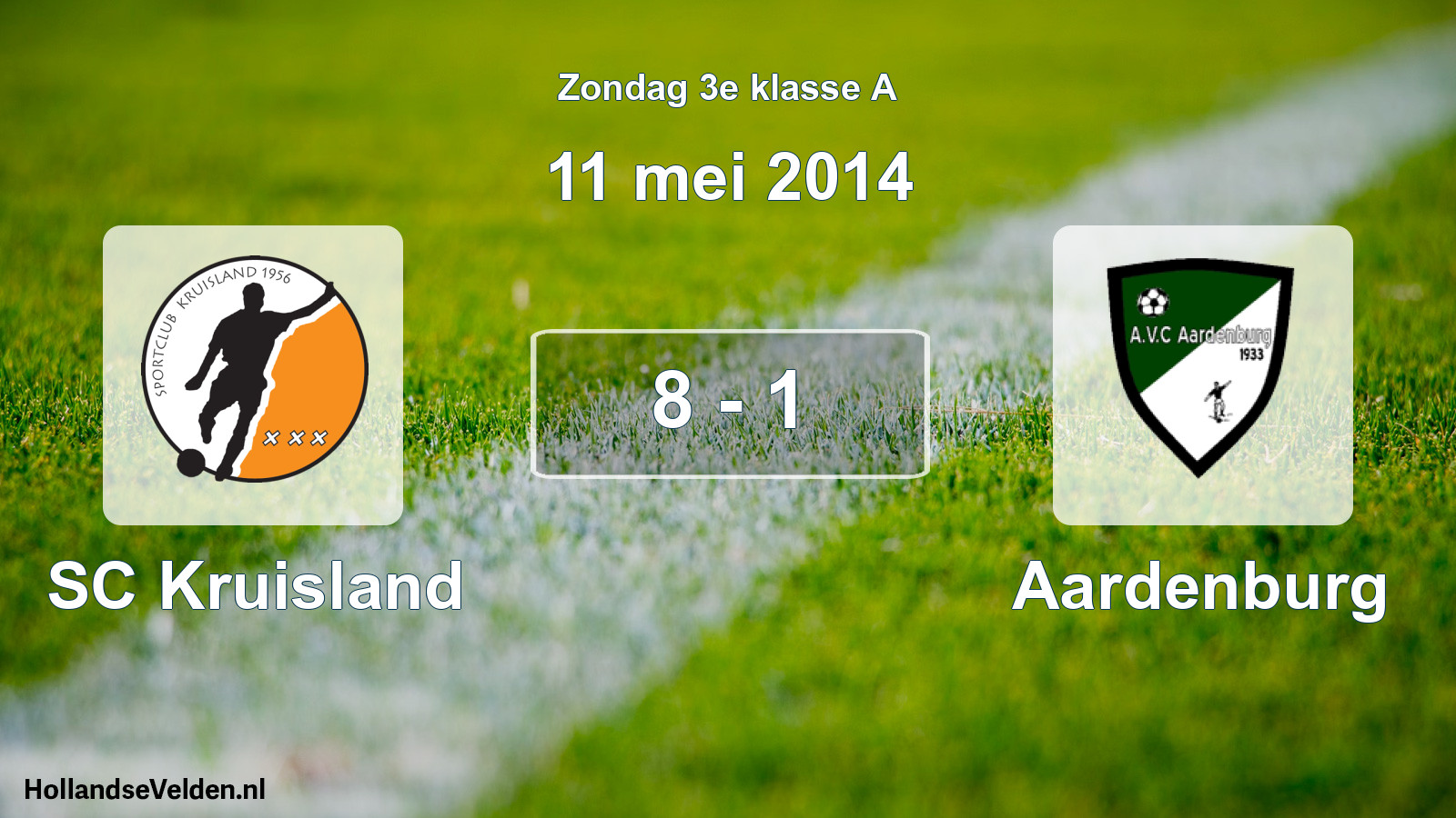 Total number of matches played: SC Kruisland - Aardenburg 8 - 1 (11 May 2014)