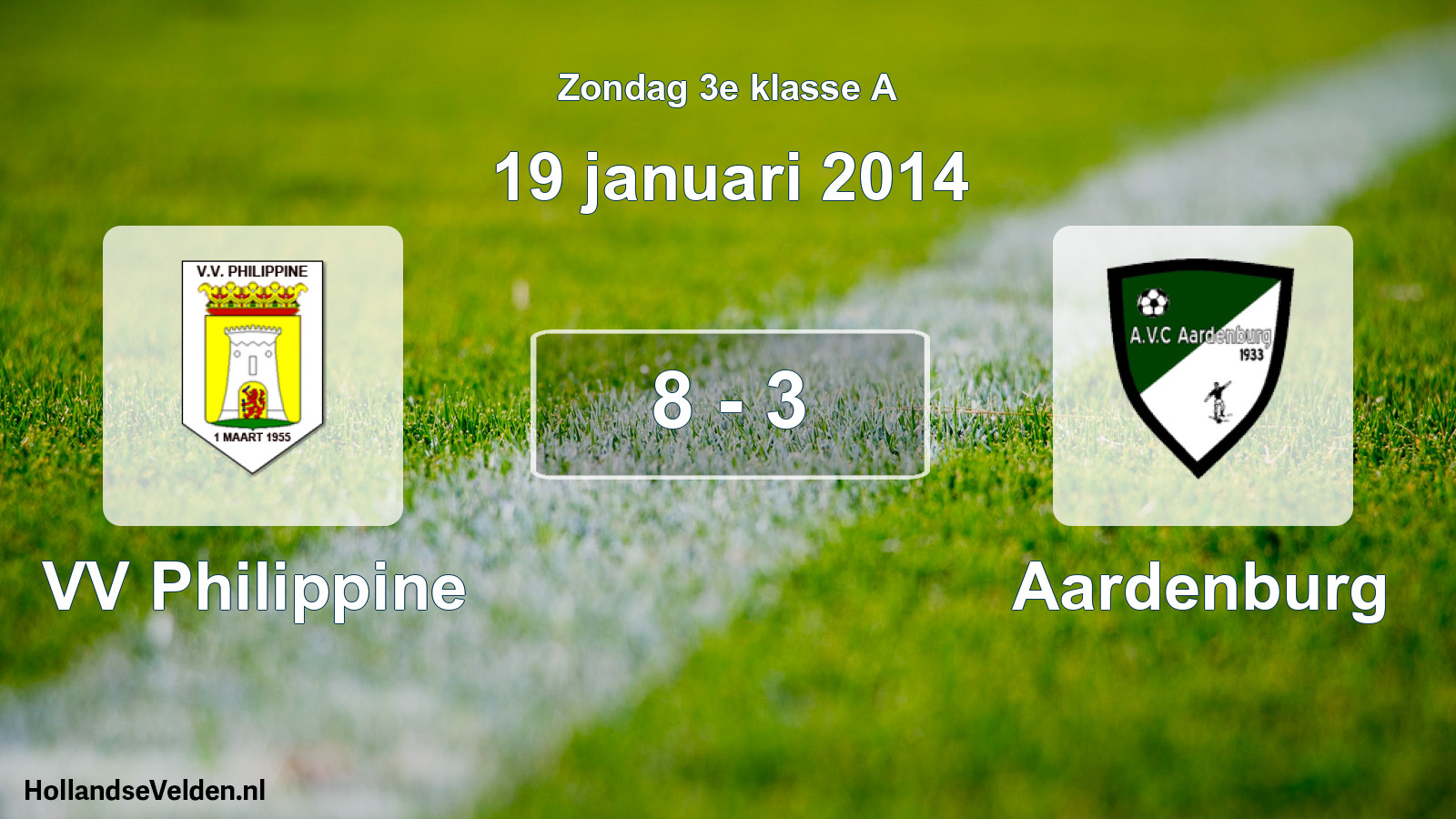 Total number of matches played: VV Philippine - Aardenburg 8 - 3 (19 January 2014)