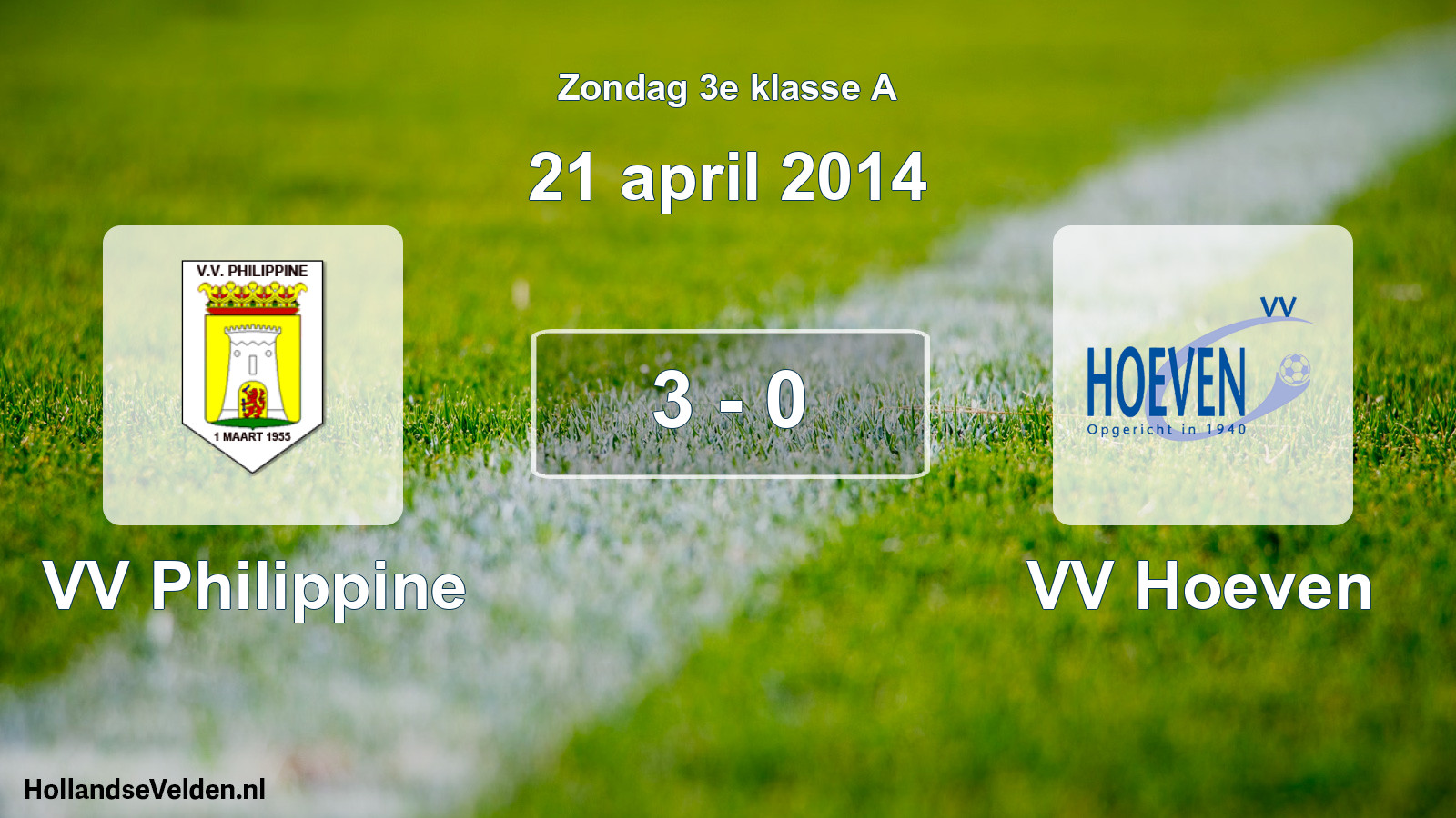 Total number of matches played: VV Philippine - VV Hoeven 3 - 0 (21 April 2014)