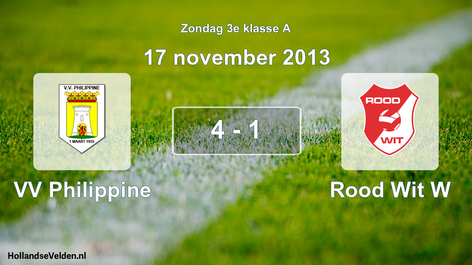 Total number of matches played: VV Philippine - Rood Wit W 4 - 1 (17 November 2013)