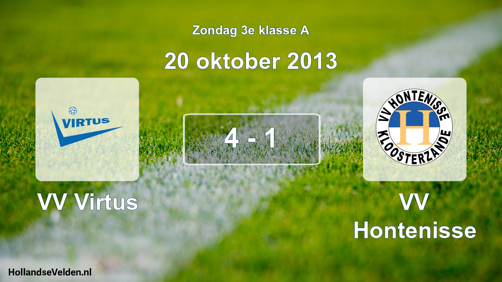 Total number of matches played: VV Virtus - VV Hontenisse 4 - 1 (20 October 2013)