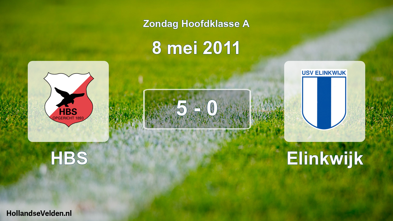 Total number of matches played: HBS - Elinkwijk 5 - 0 (8 May 2011)