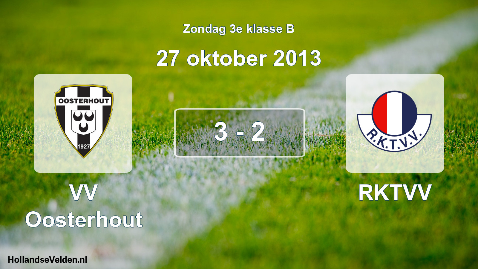 Total number of matches played: VV Oosterhout - RKTVV 3 - 2 (27 October 2013)