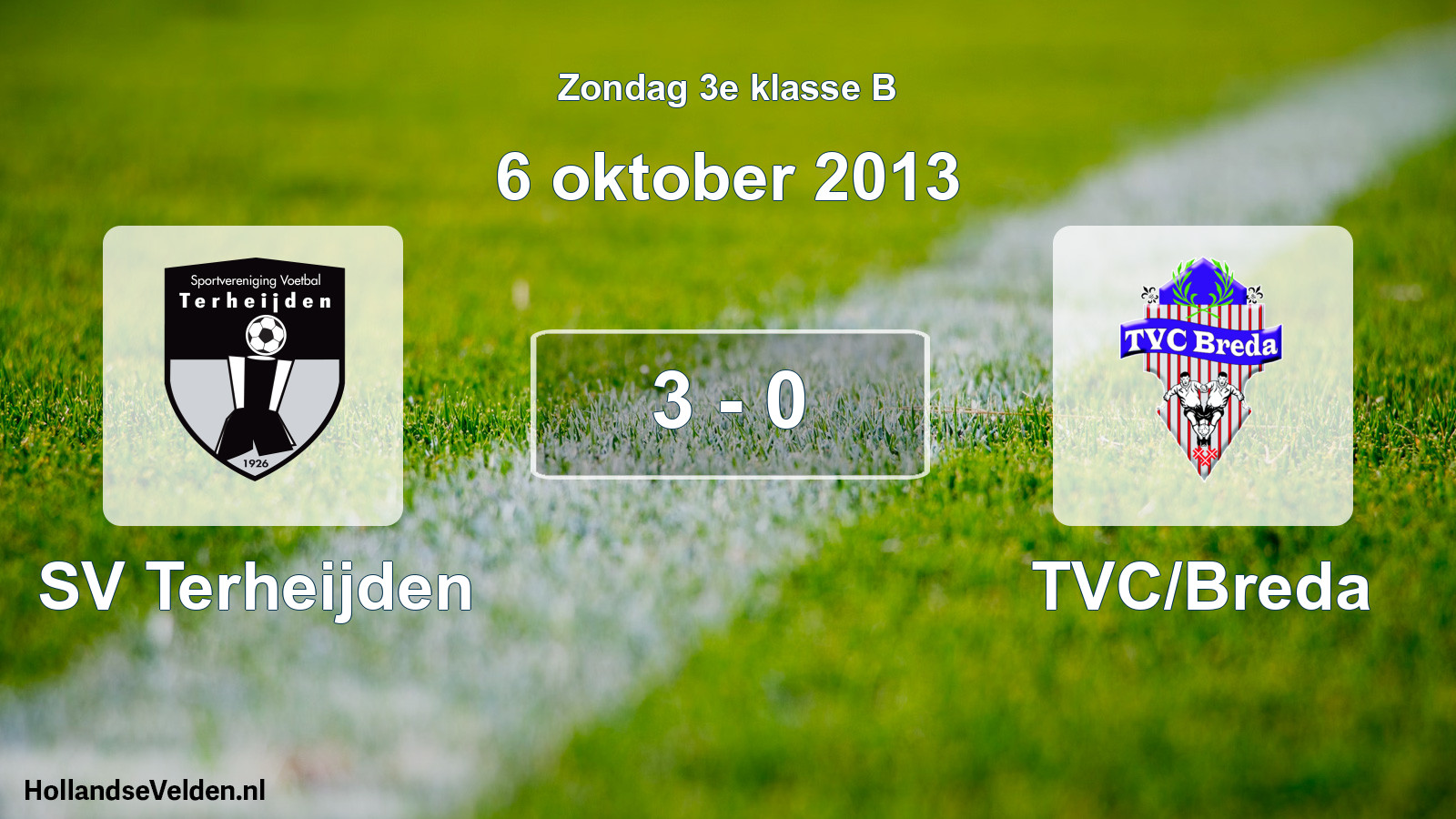 Total number of matches played: SV Terheijden - TVC/Breda 3 - 0 (6 October 2013)