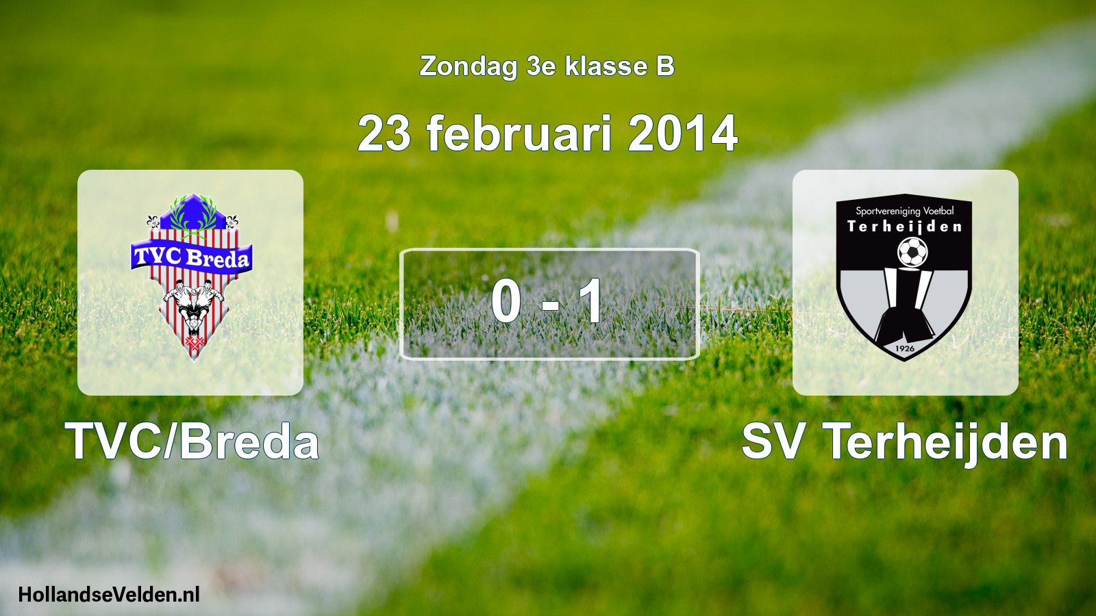 Total number of matches played: TVC/Breda - SV Terheijden 0 - 1 (23 February 2014)