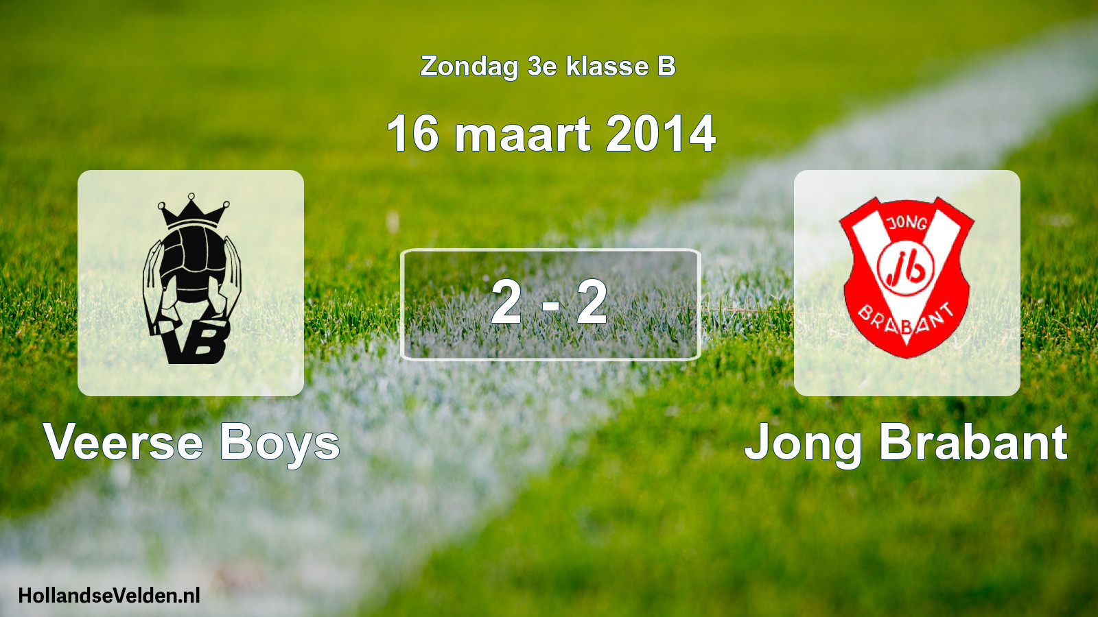 Total number of matches played: Veerse Boys - Jong Brabant 2 - 2 (16 March 2014)