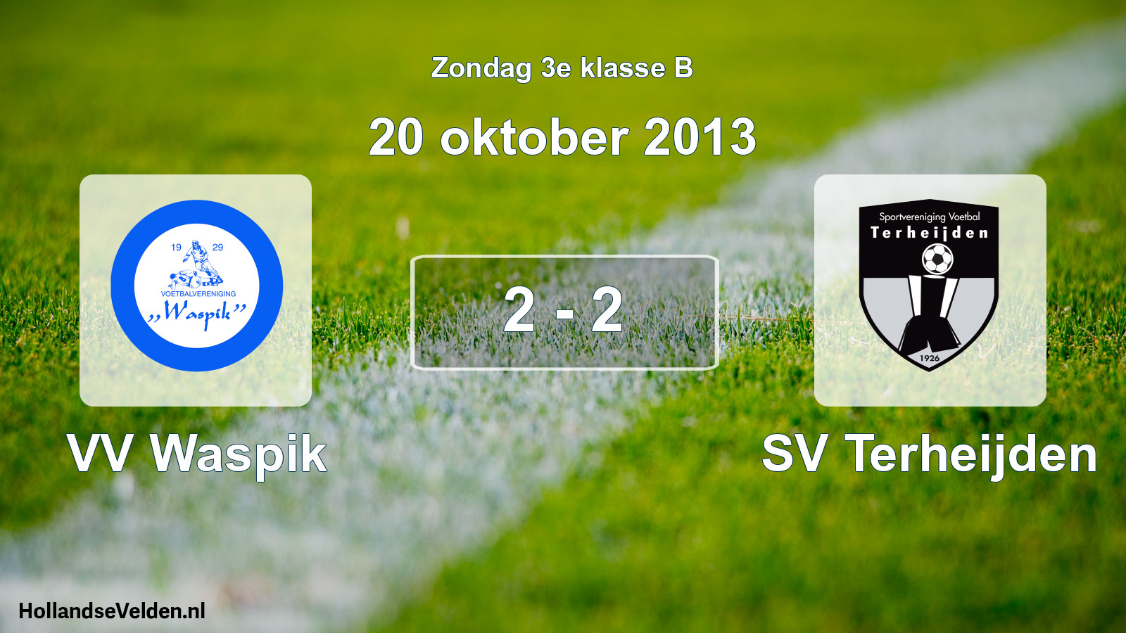 Total number of matches played: VV Waspik - SV Terheijden 2 - 2 (20 October 2013)