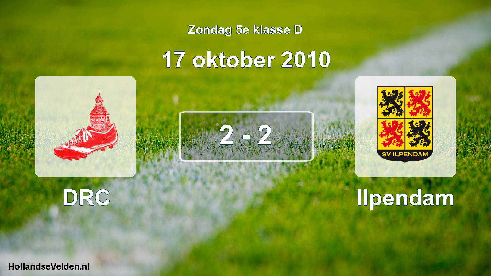 Total number of matches played: DRC - Ilpendam 2 - 2 (17 October 2010)