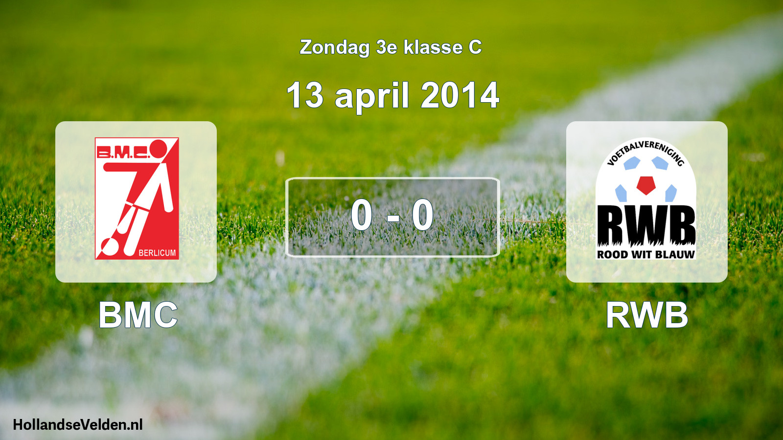 Total number of matches played: BMC - RWB 0 - 0 (13 April 2014)