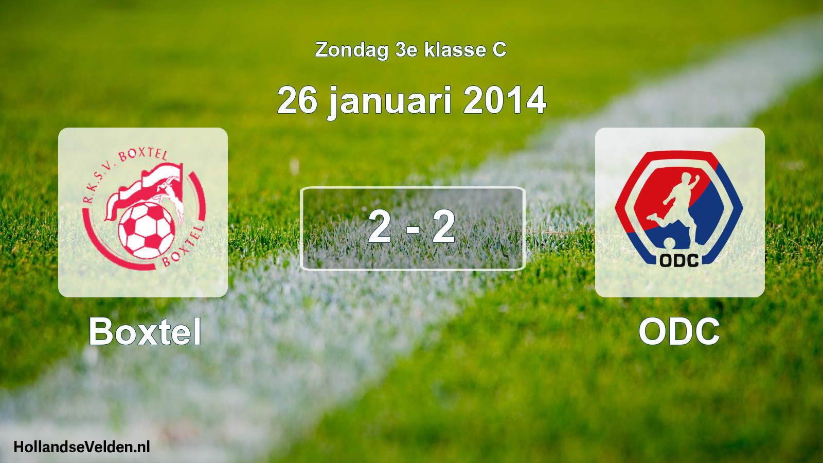 Total number of matches played: Boxtel - ODC 2 - 2 (26 January 2014)