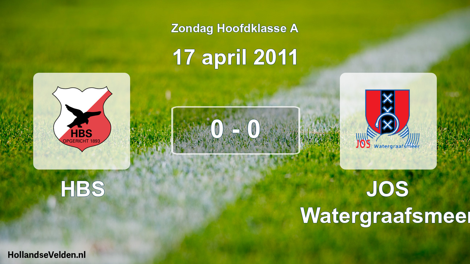 Total number of matches played: HBS - JOS Watergraafsmeer 0 - 0 (17 April 2011)