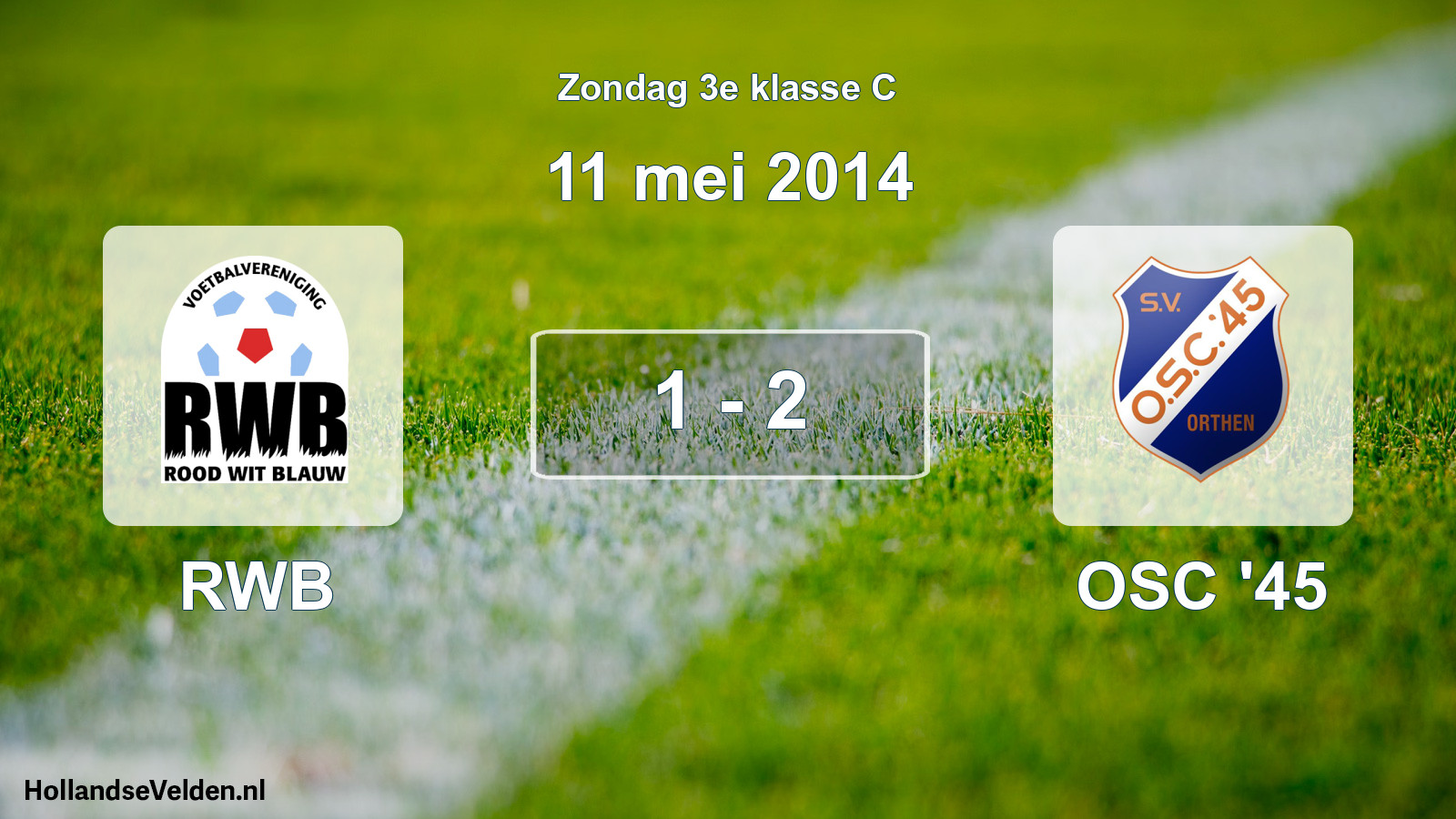 Total number of matches played: RWB - OSC '45 1 - 2 (11 May 2014)
