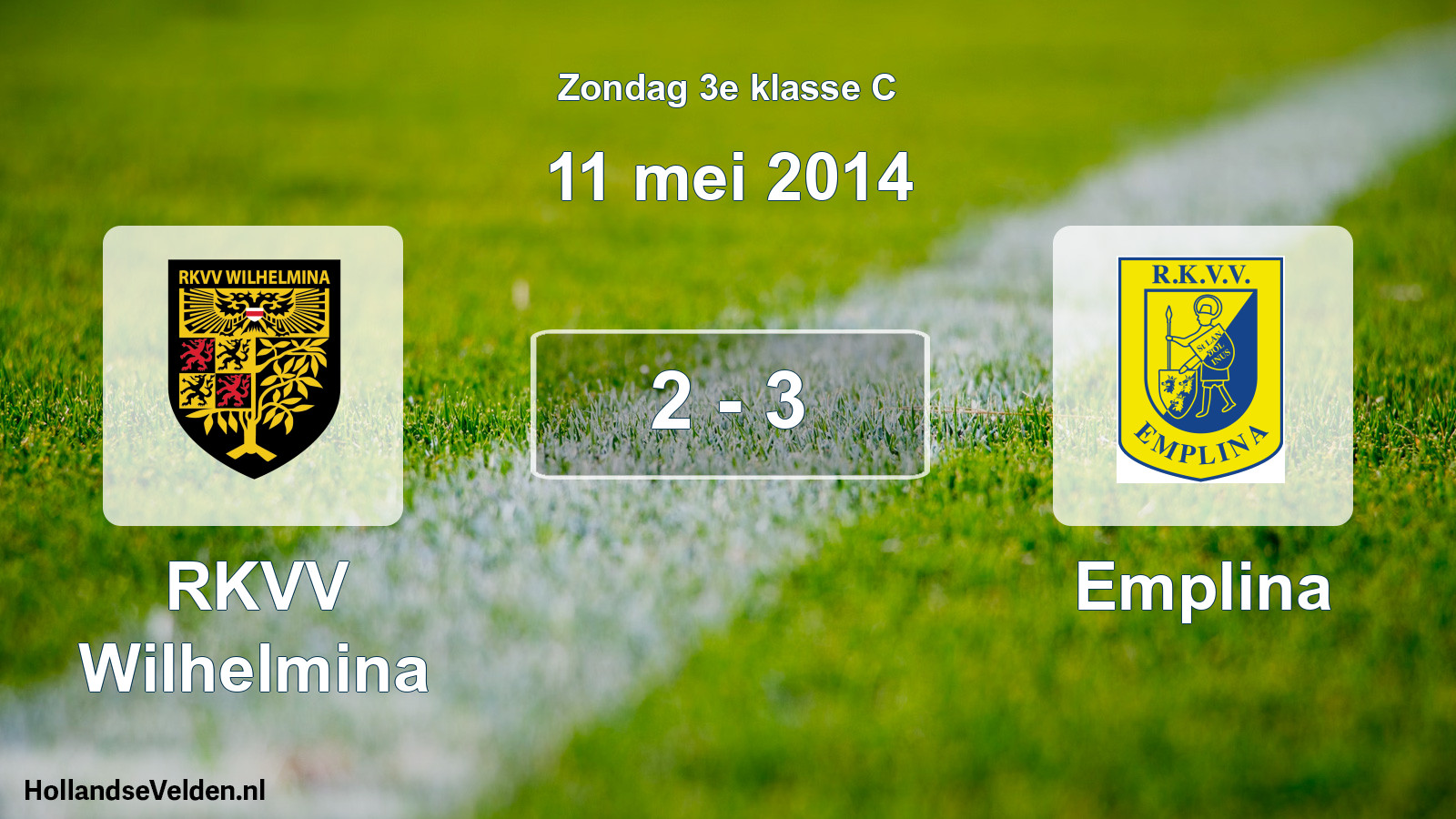 Total number of matches played: RKVV Wilhelmina - Emplina 2 - 3 (11 May 2014)