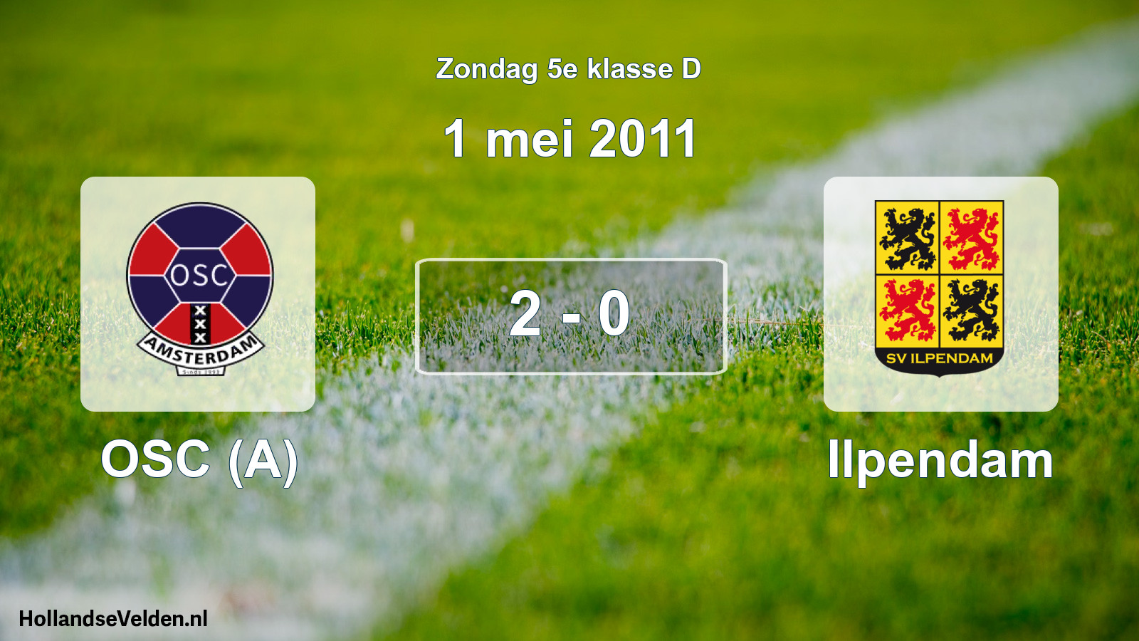 Total number of matches played: OSC (A) - Ilpendam 2 - 0 (1 May 2011)