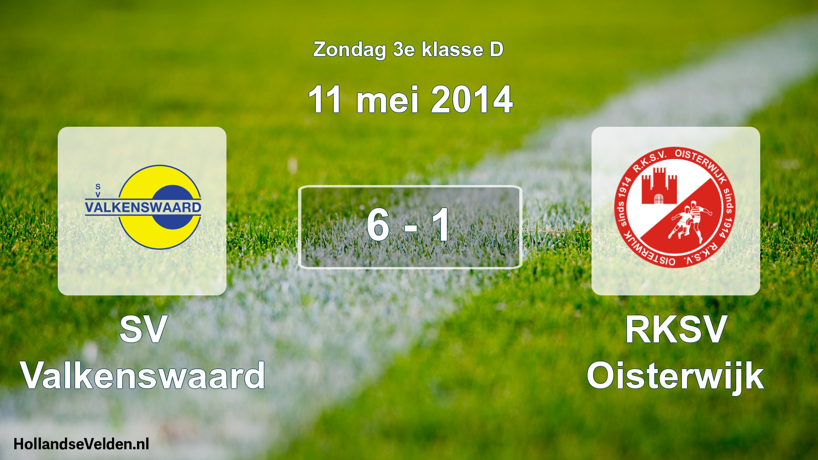 Total number of matches played: SV Valkenswaard - RKSV Oisterwijk 6 - 1 (11 May 2014)